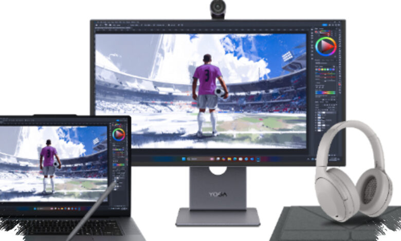 Lenovo Yoga Pro 27UD-10 Jadikan Meja Kerja Studio, Kamera 4K hingga Audio 34W