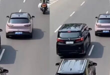 Mobil Listrik Pink Masuk Jalur Patwal di Sudirman, Reaksi Warganet Terbelah