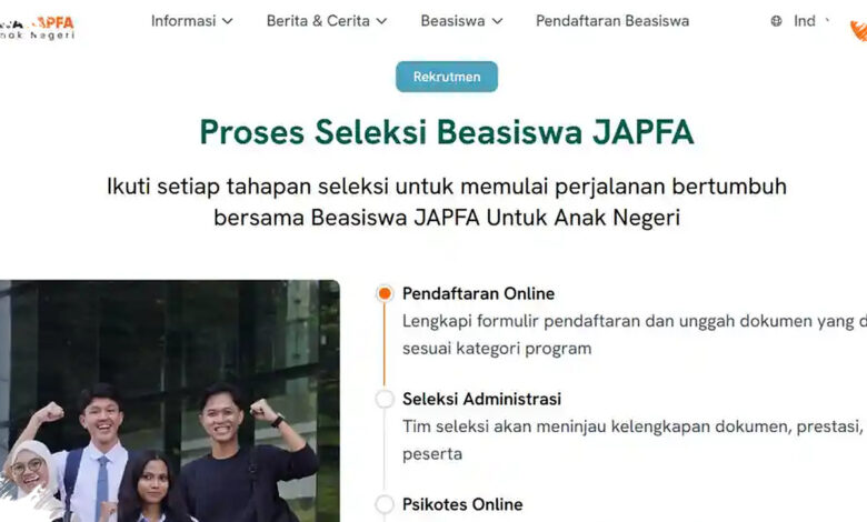 Beasiswa JAPFA 2026 Buka Jalan Dua Tahun, Siswa SMA hingga Mahasiswa Bisa Daftar