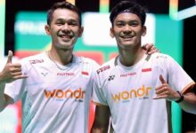 Setahun Menanti Gelar, Fajar/Fikri Tundukkan Ganda Nomor Satu Dunia di Japan Open