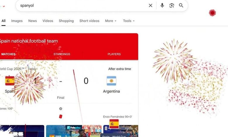 Google Lepas Kembang Api di Search saat Spanyol Menjuarai Piala Dunia 2026