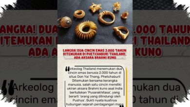 Cincin Emas 2.000 Tahun Ditemukan di Thailand, Satu Memuat Aksara Brahmi