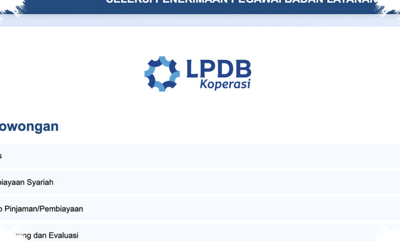 10 Formasi LPDB Koperasi Dibuka hingga 28 Juli 2026, Usia Maksimal 40 Tahun