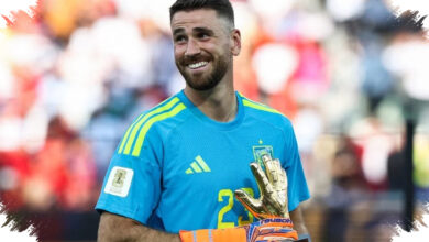 Gestur Datar Unai Simón kepada Donald Trump di Podium Final Piala Dunia 2026